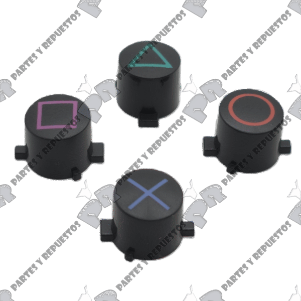 Repuesto 4 Botones X, O, ☐, △ Joystick Ps4 color Negro - Gris - Imagen 3