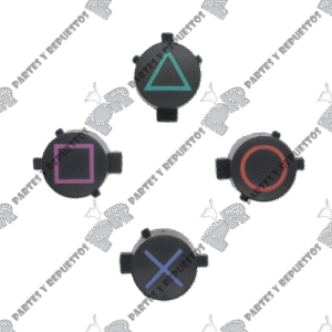 Repuesto 4 Botones X, O, ☐, △ Joystick Ps4 color Negro - Gris